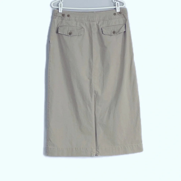 Vintage Eddie Bauer Legend Linden Skirt Size 12P Cotton Taupe Western - Picture 2 of 8